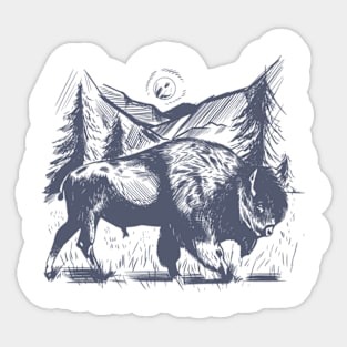 Bison Sticker